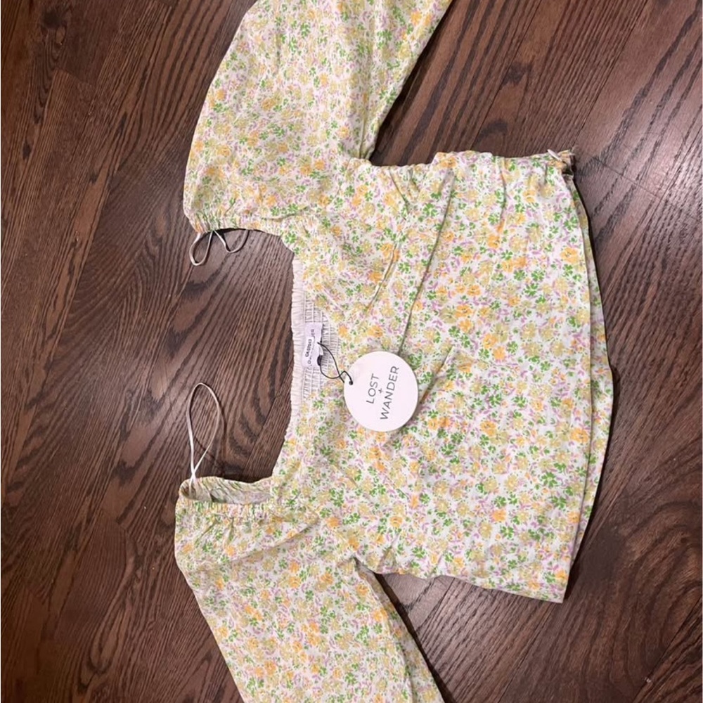 Lost + Wander Pastel Floral Blouse